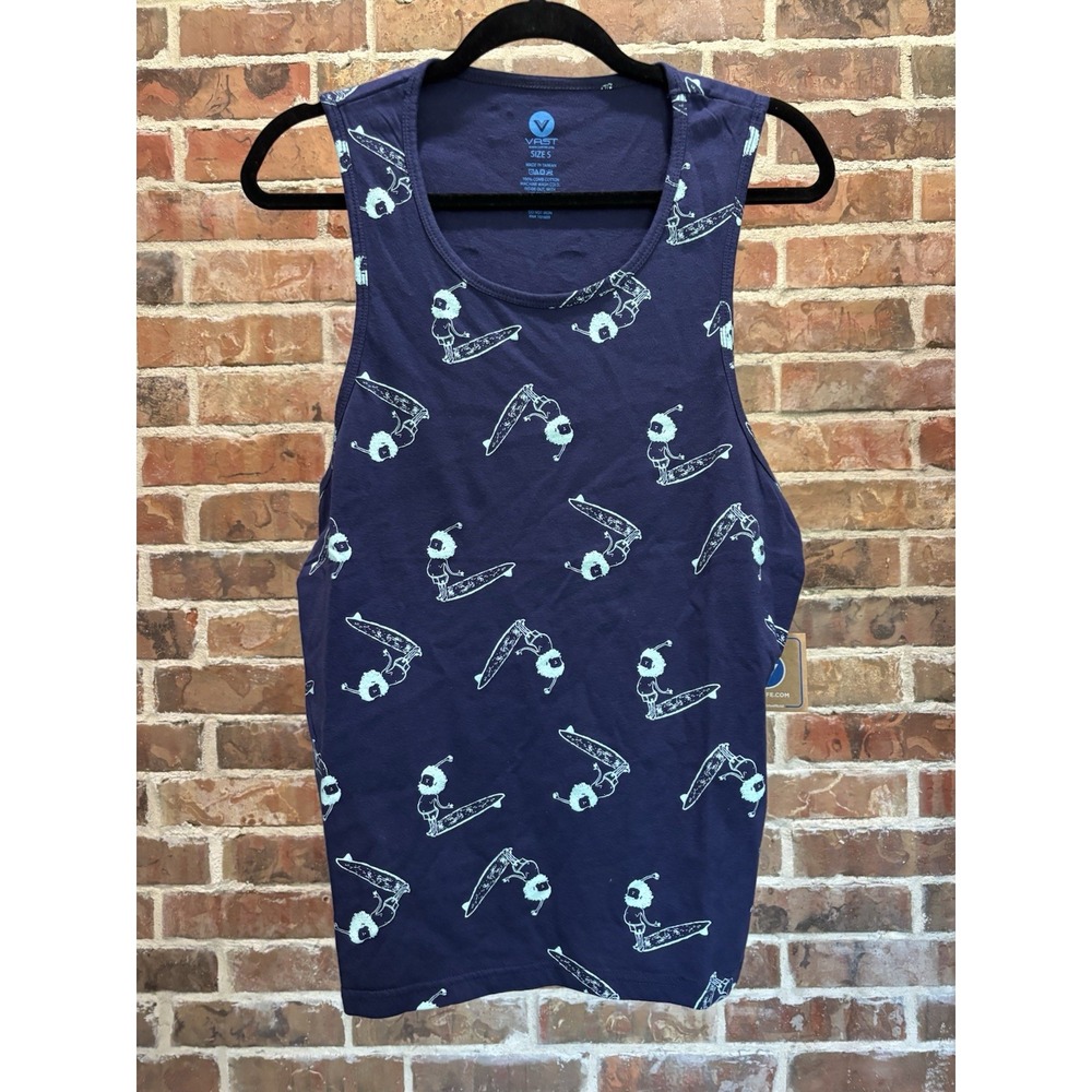 VAST Life Blueberry Surfer Print Tank Top, NWT, Size‎ Small, Surfer Graphic Mens